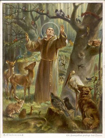 Saint-Francis-preaching-to-the-animals-Hans-Stubenrauch-1875-1941